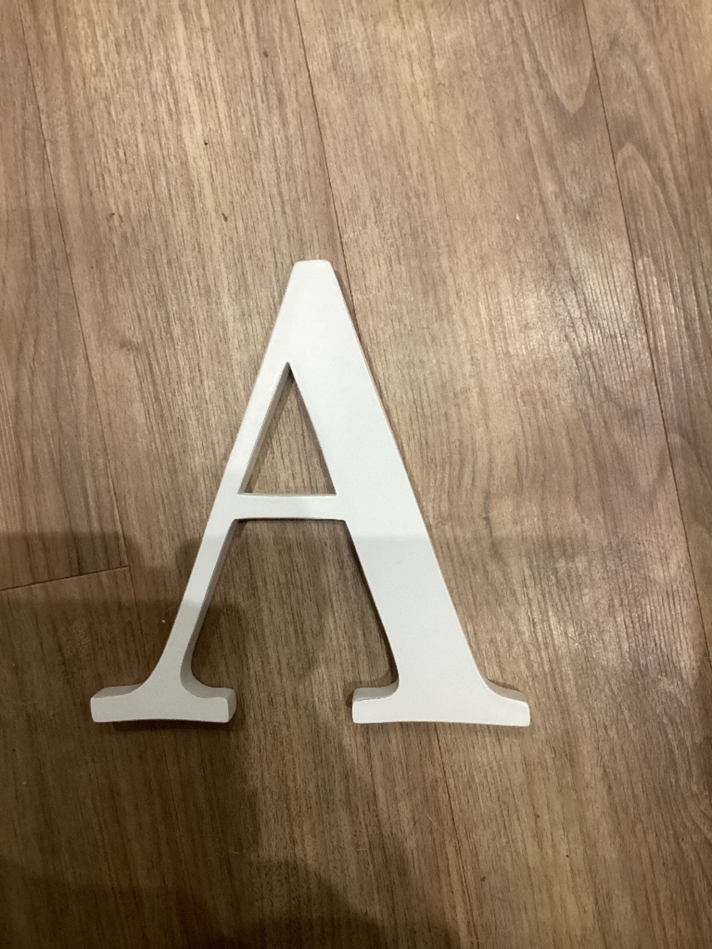 Pottery Barn 8 inch Wood Letter “A” White